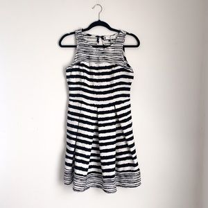 Black & White Striped Tea Dress